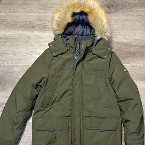 Tommy Hilfiger Green Parka Coat